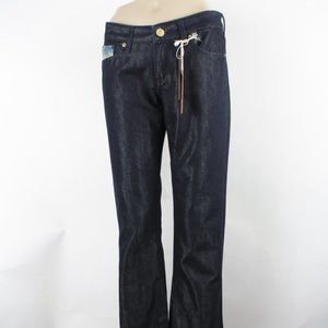 Express Jeans Stella Bootleg 4 (30 X 34) Women's Denim Jeans Dark Wash